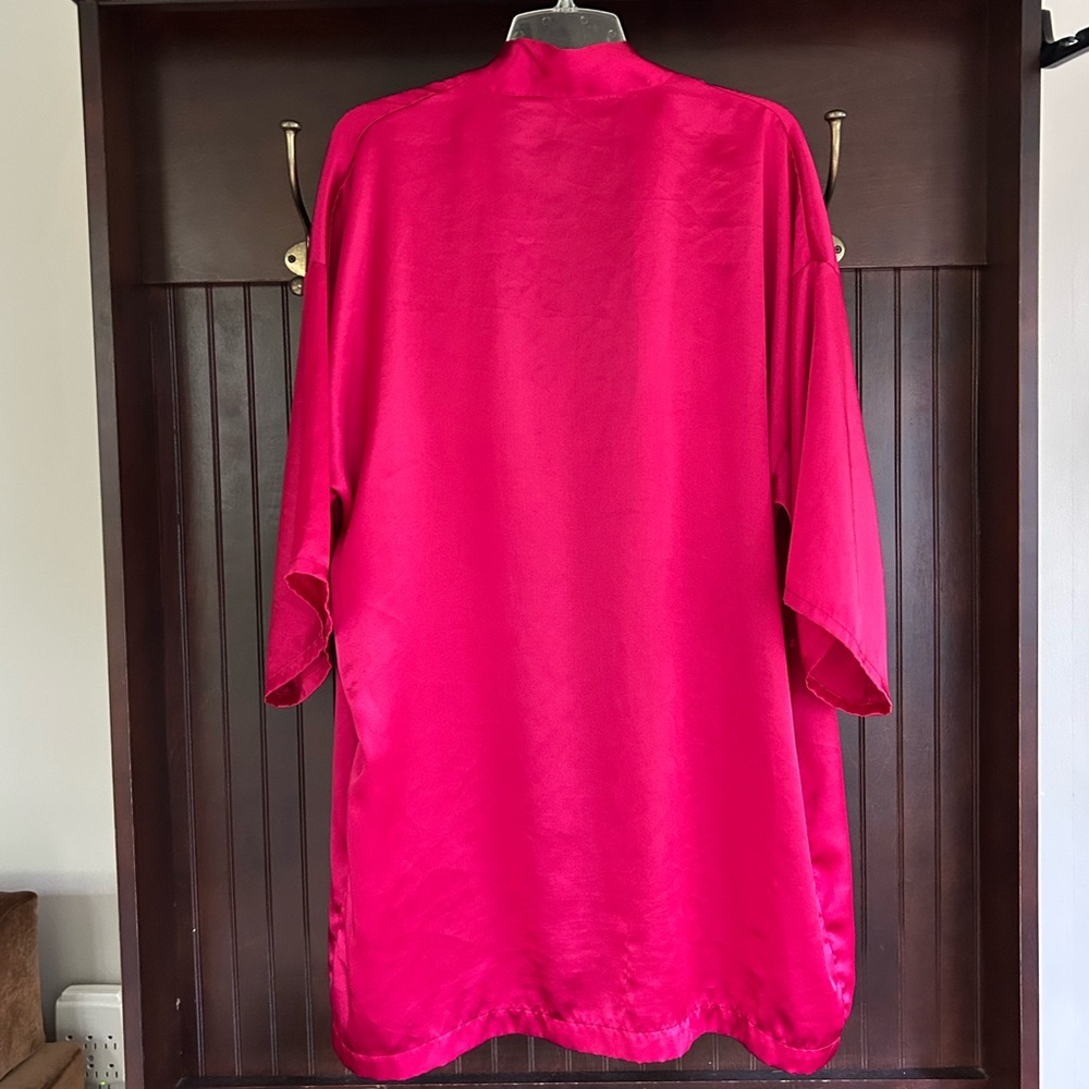 VINTAGE VICTORIA’S SECRET Gold Label Silky Satin Kimono Cover Up Quiet Luxury OS - Picture 7 of 8